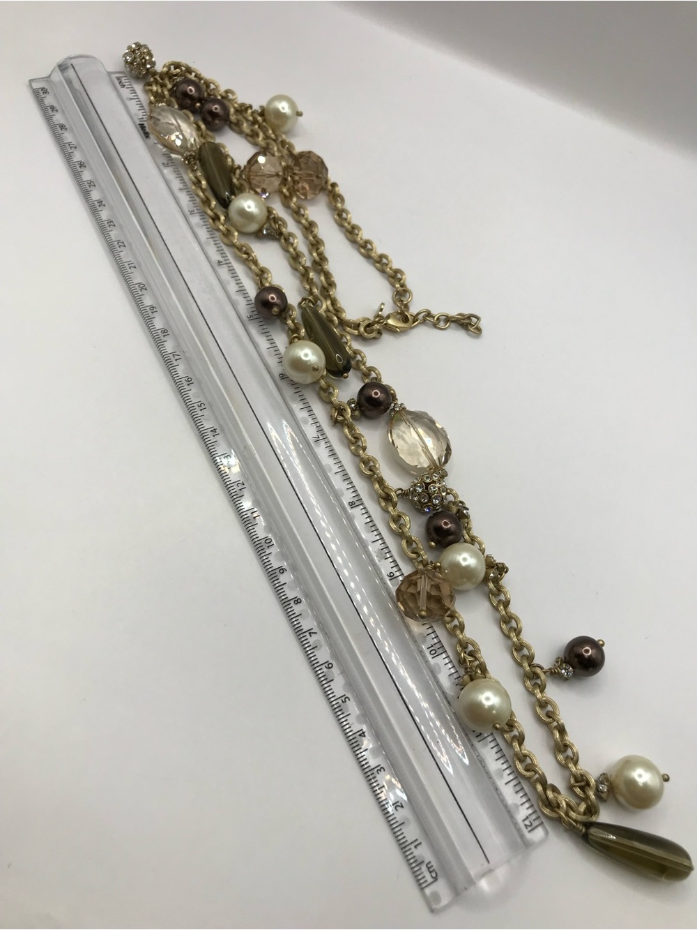 Stella & Dot Audrey Faux Pearl & Crystal Drop Statement Necklace - Picture 7 of 10